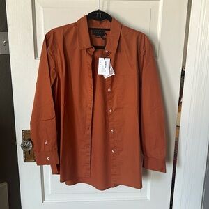 NWT Hatch - The Boyfriend Shirt - Size 2 - Umber